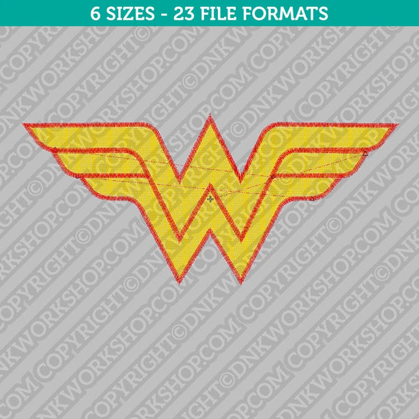 Wonder Woman Machine Embroidery Design - 6 Sizes - INSTANT DOWNLOAD