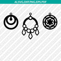 Wood Leather Acrylic Tear Drop Pendant SVG Cricut Laser Cut File Clipart Png Eps Dxf