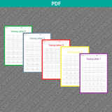 Letters and Numbers Tracing Worksheets for Kindergarten