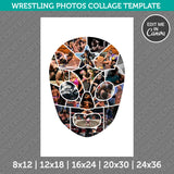 Wrestler Wrestling Photo Collage Template Canva PDF