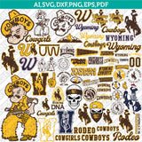 Wyoming Cowboys SVG Bundle | NCAA College Vector Cricut