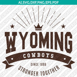 Wyoming Cowboys SVG Bundle | NCAA College Vector Cricut