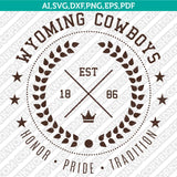 Wyoming Cowboys SVG Bundle | NCAA College Vector Cricut