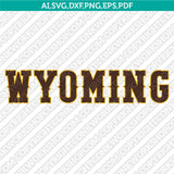 Wyoming Cowboys SVG Bundle | NCAA College Vector Cricut