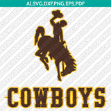 Wyoming Cowboys SVG Bundle | NCAA College Vector Cricut