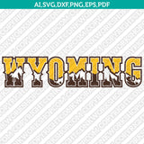 Wyoming Cowboys SVG Bundle | NCAA College Vector Cricut