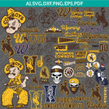 Wyoming Cowboys SVG Bundle | NCAA College Vector Cricut