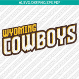 Wyoming Cowboys SVG Bundle | NCAA College Vector Cricut