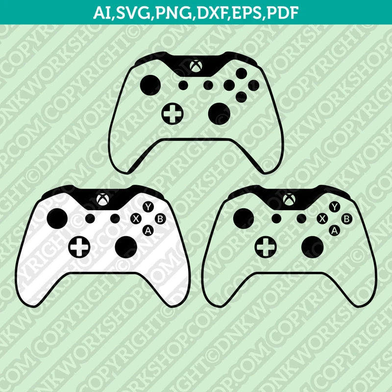 Xbox Remote Cut File Xbox Controller SVG Vector Silhouette Cameo Cricut Cut File Clipart ...