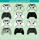 Xbox Controller SVG Vector Silhouette Cameo Cricut Cut File Clipart Png Dxf Eps