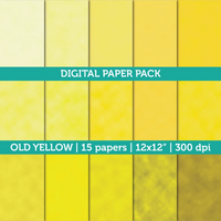 Yellow Old Vintage Digital Paper Watercolor Textured 12x12 300 dpi