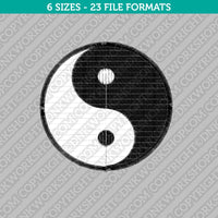 Yin Yang Embroidery Design - 5 Sizes - INSTANT DOWNLOAD