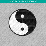 Yin Yang Embroidery Design - 5 Sizes - INSTANT DOWNLOAD