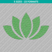 Yoga Lotus Flower Embroidery Design - 5 Sizes - INSTANT DOWNLOAD
