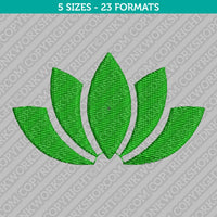 Yoga Lotus Flower Embroidery Design - 5 Sizes - INSTANT DOWNLOAD