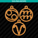 Zodiac Horoscope Astrological Earring Pendant Template SVG Laser Cut File Vector Cricut Png
