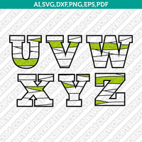 Zombie Letters Mummy Monster Bandage Halloween Letter Font Alphabet Lettering Party SVG Vector Silhouette Cameo Cricut Cut File Clipart Png Dxf Eps