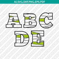 Zombie Letters Mummy Monster Bandage Halloween Letter Font Alphabet Lettering Party SVG Vector Silhouette Cameo Cricut Cut File Clipart Png Dxf Eps