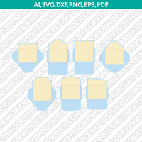 A7 Envelope Template SVG Laser Cut File Cricut