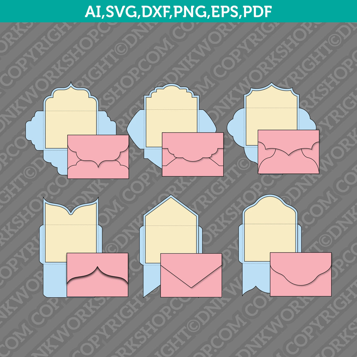 A7 Envelope Template SVG Laser Cut File Vector Cricut – DNKWorkshop