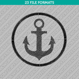 Anchor Embroidery Design - 5 Sizes - INSTANT DOWNLOAD