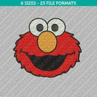 Elmo Face Machine Embroidery Design - 7 Sizes - INSTANT DOWNLOAD