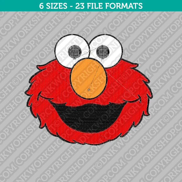 Elmo Face Machine Embroidery Design - 7 Sizes - INSTANT DOWNLOAD