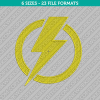 Lightning Thunder Storm Machine Embroidery Design - 7 Sizes - INSTANT DOWNLOAD