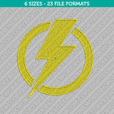 Lightning Thunder Storm Machine Embroidery Design - 7 Sizes - INSTANT DOWNLOAD