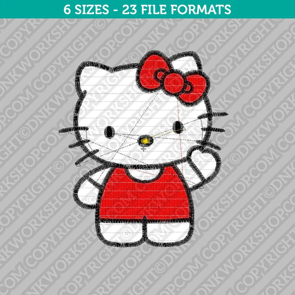 Hello Kitty Embroidery Design - 6 Sizes - INSTANT DOWNLOAD