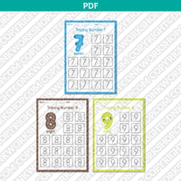 Printable Kindergarten Worksheets for Tracing Letters & Numbers
