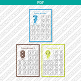 Printable Kindergarten Worksheets for Tracing Letters & Numbers