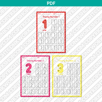 Printable Kindergarten Worksheets for Tracing Letters & Numbers