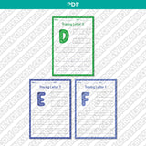Printable Kindergarten Worksheets for Tracing Letters & Numbers