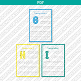 Printable Kindergarten Worksheets for Tracing Letters & Numbers
