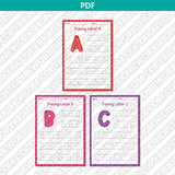 Printable Kindergarten Worksheets for Tracing Letters & Numbers
