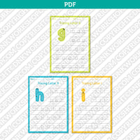 Printable Kindergarten Worksheets for Tracing Letters & Numbers