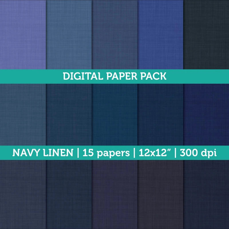 Digital Papers | Digital Scrapbooking Navy Linen Textured Paper Instan ...
