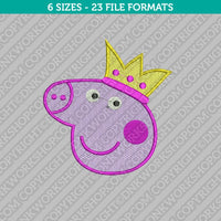 PEPPA PIG Head Embroidery Design - 6 Sizes - INSTANT DOWNLOAD
