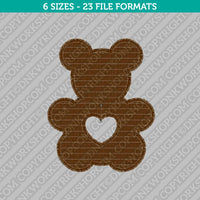 Teddy Bear Machine Embroidery Design - 6 Sizes - INSTANT DOWNLOAD