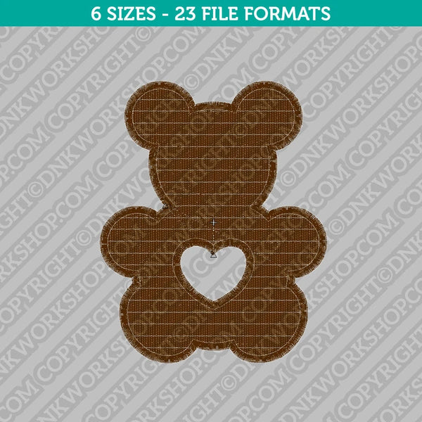 Teddy Bear Machine Embroidery Design - 6 Sizes - INSTANT DOWNLOAD