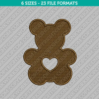 Teddy Bear Machine Embroidery Design - 6 Sizes - INSTANT DOWNLOAD