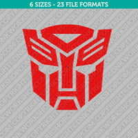 Transformers Autobot Machine Embroidery Design - 6 Sizes - INSTANT DOWNLOAD