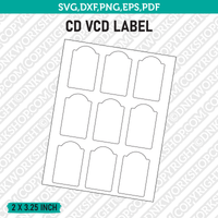 2 x 3.25 Inch Arched Label Template SVG Cut File Vector Cricut Clipart Png Dxf Eps