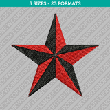 3D Star Embroidery Design - 5 Sizes