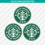 4th of July Independence Day  SVG Starbucks Cup Cut File Cricut Vector Sticker Decal Silhouette Cameo Dxf PNG Eps
