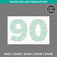 90th Birthday Photo Collage Canva PDF