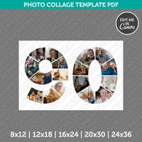 90th Birthday Photo Collage Canva PDF