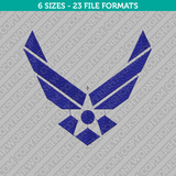 Air Force Embroidery Design - 6 Sizes - INSTANT DOWNLOAD 