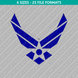 Air Force Embroidery Design - 6 Sizes - INSTANT DOWNLOAD 